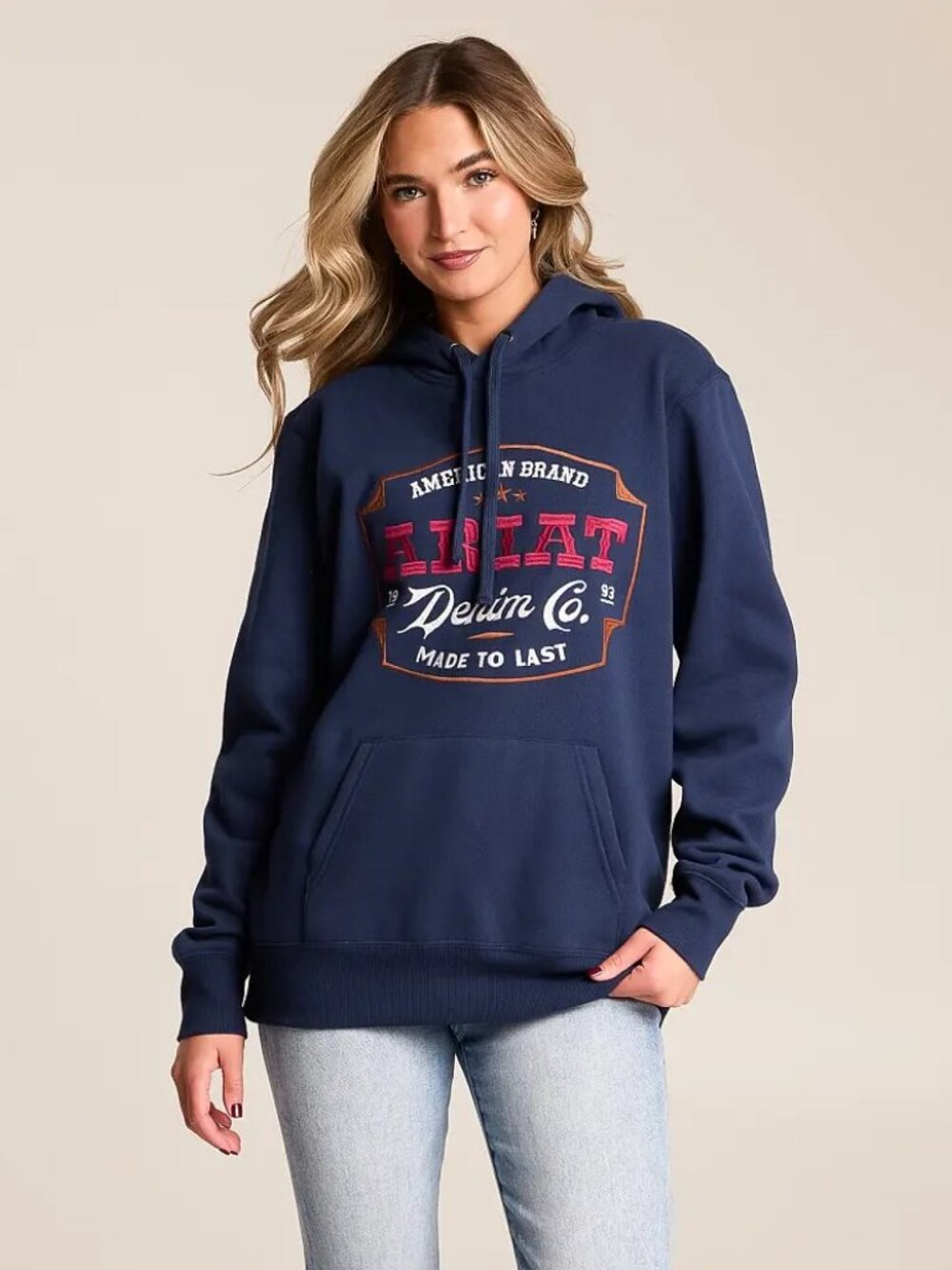 Ariat Women's Denim Emblem Hooded Sweatshirt | NWT